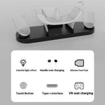 IPLAY HBV-637 For Meta Quest 3S / 3 VR Headset Charging Dock Controller Desktop Charger with LED Light Metanexus XR