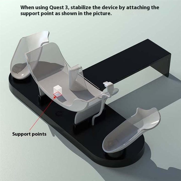 IPLAY HBV-637 For Meta Quest 3S / 3 VR Headset Charging Dock Controller Desktop Charger with LED Light Metanexus XR