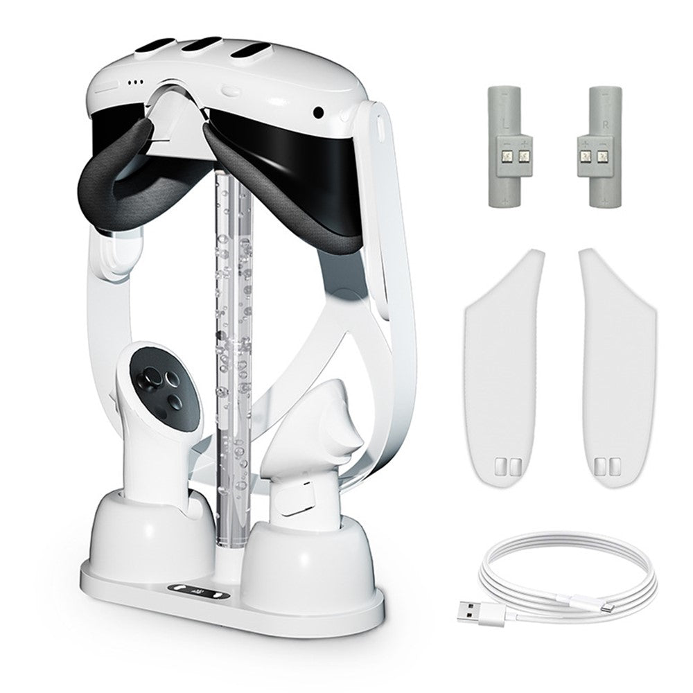HBV-463 For Meta Oculus Quest 3 RGB VR Headset Charging Station Display Stand Base Controller Storage Holder Metanexus XR