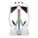 HBV-463 For Meta Oculus Quest 3 RGB VR Headset Charging Station Display Stand Base Controller Storage Holder Metanexus XR