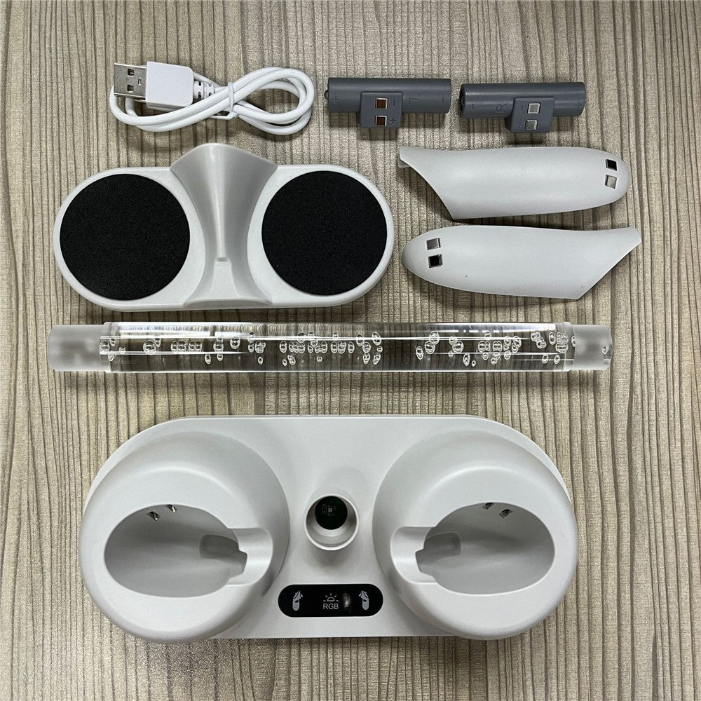 HBV-463 For Meta Oculus Quest 3 RGB VR Headset Charging Station Display Stand Base Controller Storage Holder Metanexus XR