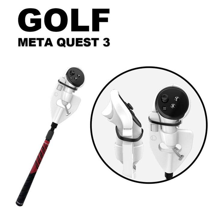 WOLMTT For Meta Quest 3 VR Golf Club Controller Ergonomic Grip Stick Handle Metanexus XR