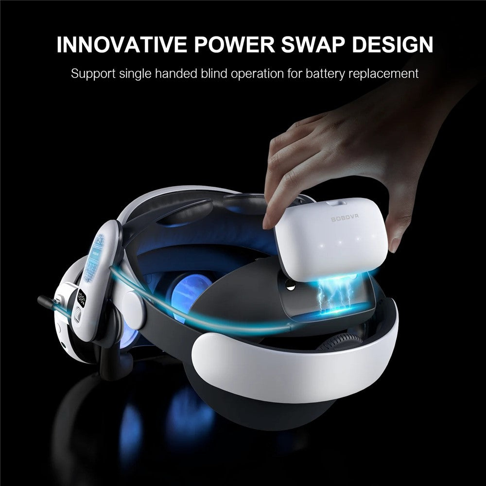 BOBOVR S3 Pro For Meta Quest 3S / 3 Battery Head Strap with 10000mAh Replaceable Battery Pack Metanexus XR