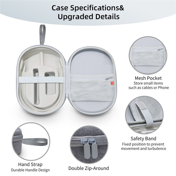 JYS JYS-APP001 Storage Bag for Apple Vision Pro VR Accessories Carrying Case, Grey Linen Cover Metanexus XR