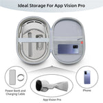 JYS JYS-APP001 Storage Bag for Apple Vision Pro VR Accessories Carrying Case, Grey Linen Cover Metanexus XR