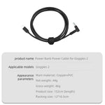 BRDRC DJI-9428 Power Supply Cable for DJI Goggles 2, Type-C Cable Goggles Glasses Power Cord Metanexus XR