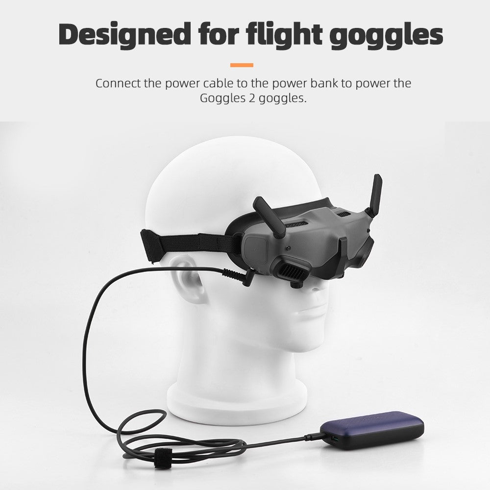 BRDRC DJI-9428 Power Supply Cable for DJI Goggles 2, Type-C Cable Goggles Glasses Power Cord Metanexus XR