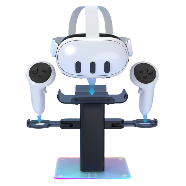 Storage Rack for Meta Quest 3S / Quest 3 / Quest 2 VR Headset Charging Stand Controller Desktop Organizer Metanexus XR
