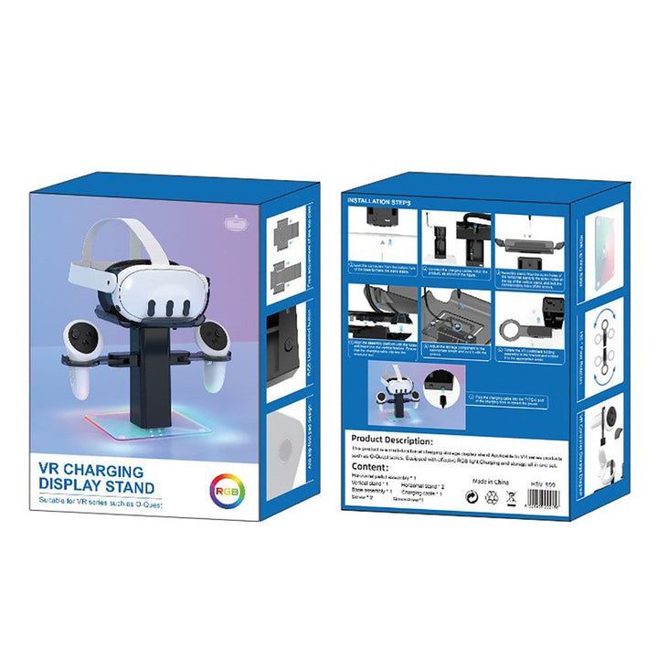 Storage Rack for Meta Quest 3S / Quest 3 / Quest 2 VR Headset Charging Stand Controller Desktop Organizer Metanexus XR