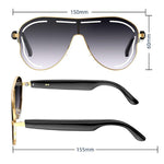 A17 Stainless Steel Large Frame Smart Glasses AI Translation Bluetooth-compatible Audio Sunglasses Metanexus XR