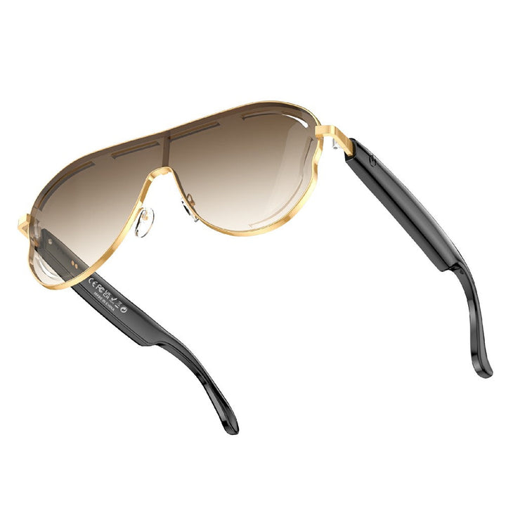 A17 Stainless Steel Large Frame Smart Glasses AI Translation Bluetooth-compatible Audio Sunglasses Metanexus XR