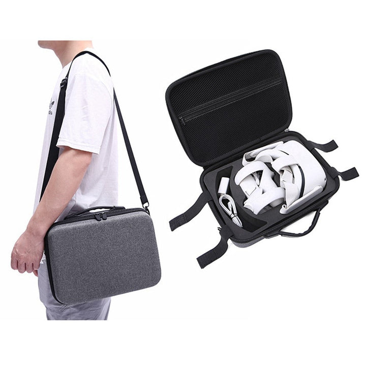 BKANO Hard Carrying Box Handbag Compatible for Oculus Quest 2 VR Accessories Travel and Home Organization Case Shoulder Bag Metanexus XR