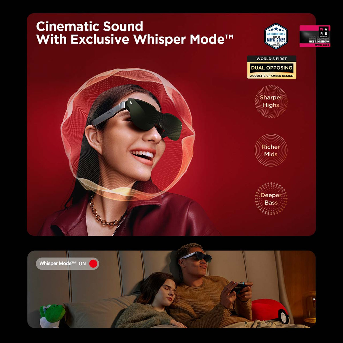Movie Glasses – 201" Colour-Accurate Micro-OLED with Game, Movie and Standard Modes – movie glasses – photo 10 of 21