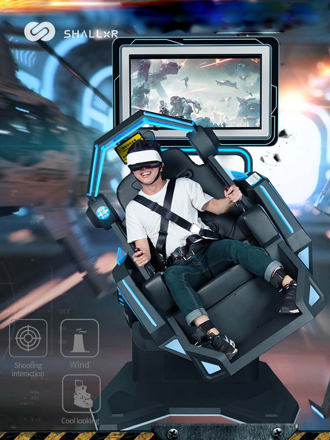 VR Rotating Chair – 360° Rotation plus 27° Tilt Single-Rider Simulator – vr rotating chair – photo 1 of 6