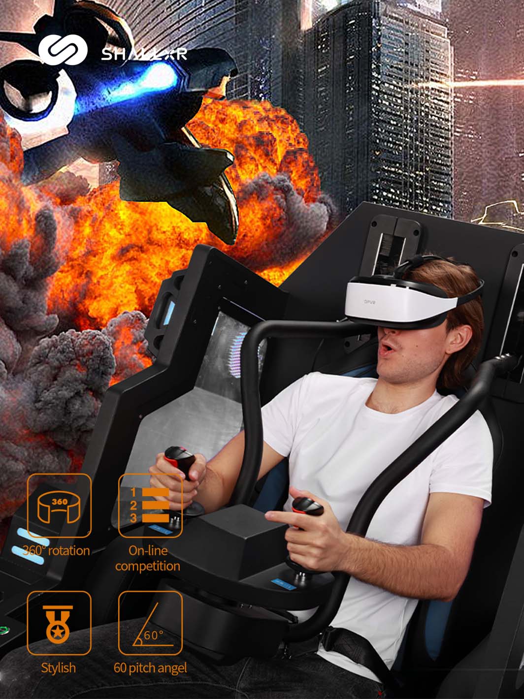 Mecha VR Shooting Simulator – 360° Rotation with Large Pitch Range – mecha vr shooting simulator – photo 1 of 6