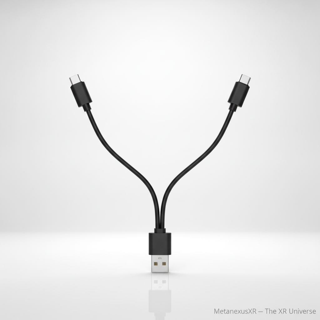 PS VR2 controller charging cable 2-in-1 Type-C, SKU 680701328A — Metanexus XR