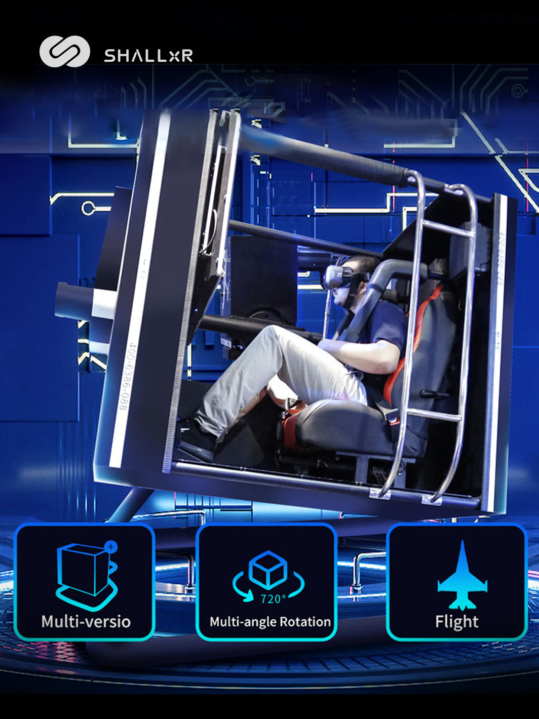 720 Degree Simulator – Dual-Axis Rotation Shooting Cabinet, VR or Non-VR – 720 degree simulator – photo 1 of 6