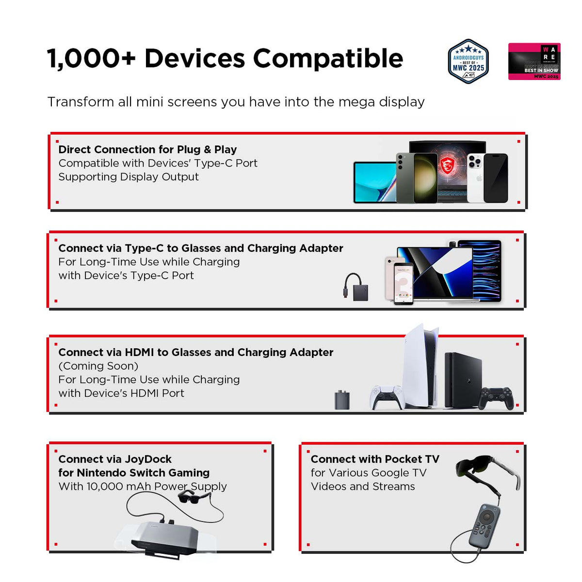 Movie Glasses – 201" Colour-Accurate Micro-OLED with Game, Movie and Standard Modes – movie glasses – photo 6 of 21