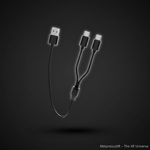Bifurcated Type-C ends of PS VR2 controller charging cable — Metanexus XR