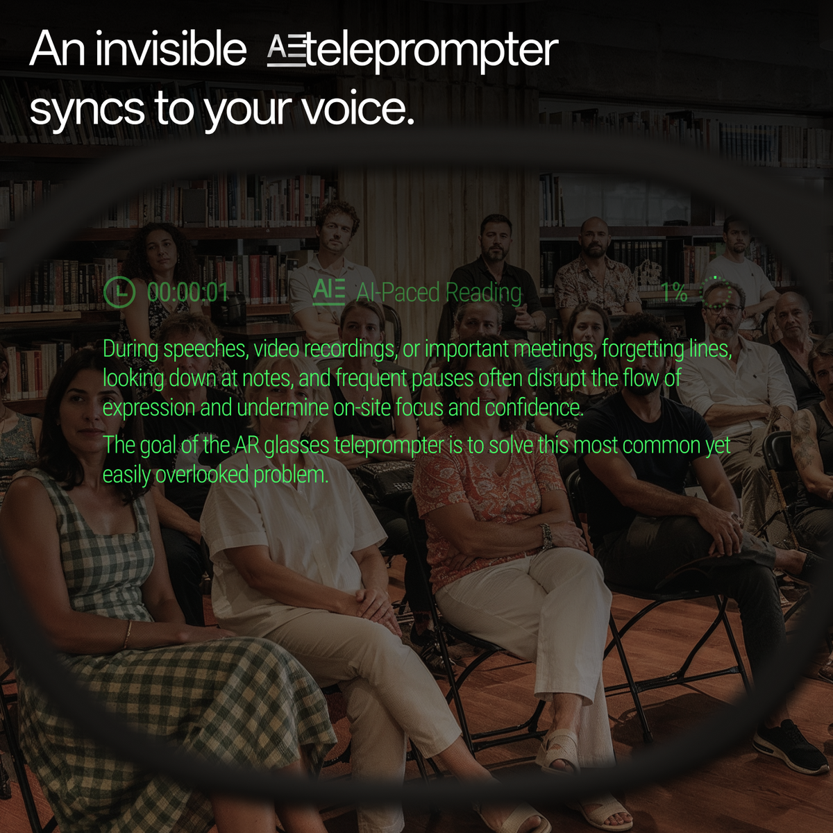 Teleprompter Glasses – 33 g Camera-Free AI Glasses with Invisible Display – teleprompter glasses – photo 7 of 16