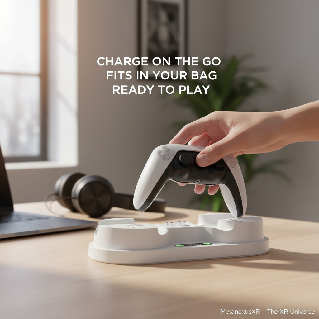 PS VR2 controller charging dock package, SKU 680701349A — Metanexus XR