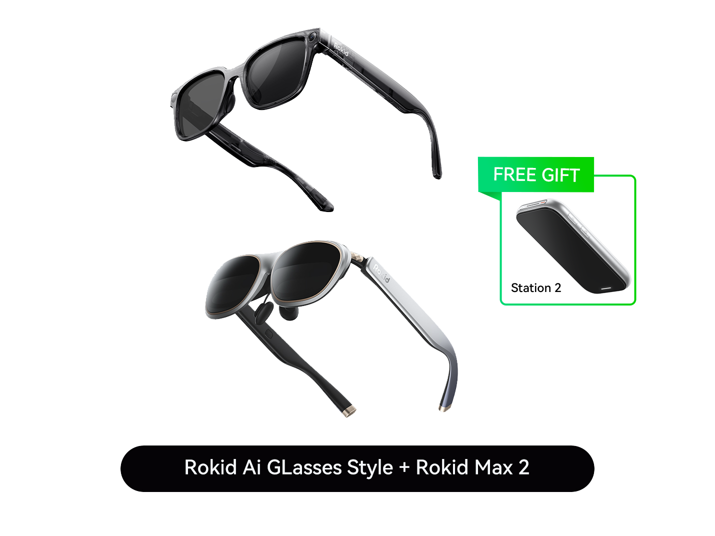 AI and AR Glasses Bundle – Camera AI Glasses plus Big-Screen AR Glasses – ai and ar glasses bundle – photo 1 of 3