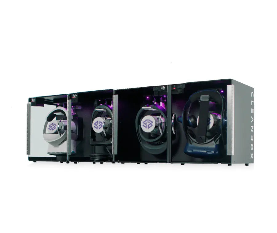MetaNexusXR Cleanbox CX4 sanitizing VR/AR/MR headsets for hygienic immersive experiences. | MetaNexusXR