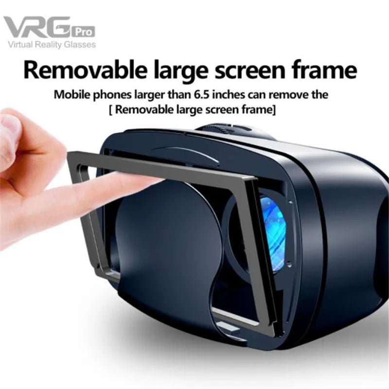 Black MetaNexusXR VR headset with detachable gamepad and phone-ready viewer for IMAX-style immersion | MetaNexusXR