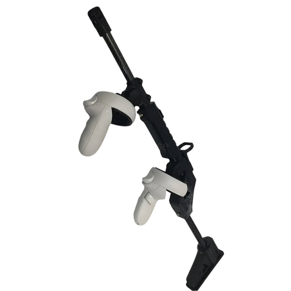 A VR gun stock accessory for Oculus Quest 2, shown from a front angle.
