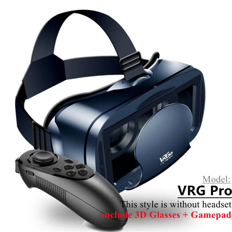 Virtual Reality VR Glasses IMAX Huge Screen HD 3D Glasses Google Cardboard Box VR Headset Helmet for 5-7" Phone,Support Gamepad Metanexus XR