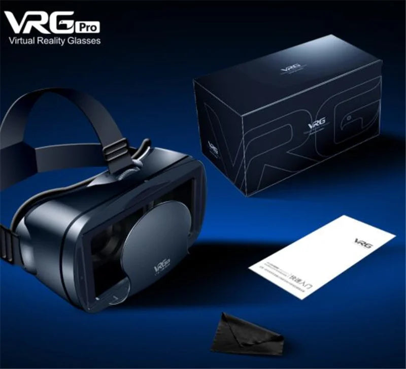 Smartphone showing HD 3D in MetaNexusXR VR headset beside wireless gamepad | MetaNexusXR