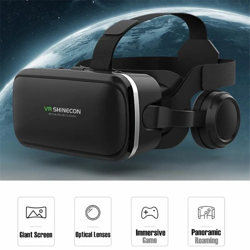 MetaNexusXR VR headset with IMAX 3D glasses and X3 game joystick, designed for 4.5-6.5" phones. | MetaNexusXR