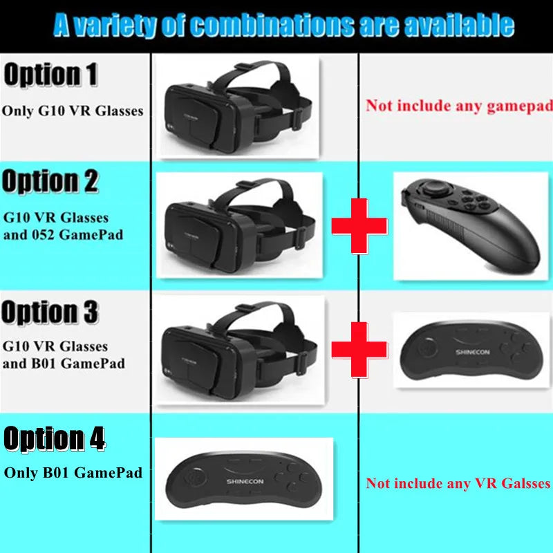 MetaNexusXR G10 IMAX VR headset with integrated joystick, designed for smartphones. | MetaNexusXR
