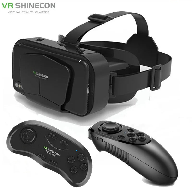 MetaNexusXR G10 IMAX VR headset with joystick, compatible with 4.7-7" smartphones for immersive 3D experiences. | MetaNexusXR
