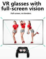 Black VR headset with adjustable straps and matching bluetooth gamepad for 5-7in smartphones | MetaNexusXR