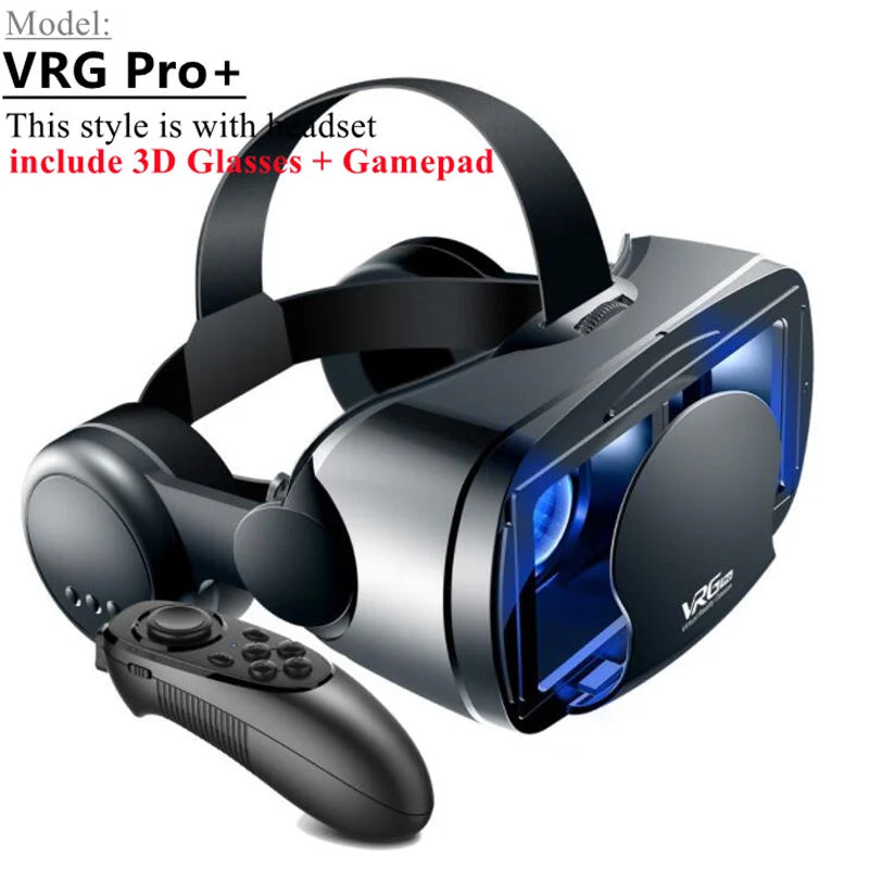 Virtual Reality VR Glasses IMAX Huge Screen HD 3D Glasses Google Cardboard Box VR Headset Helmet for 5-7" Phone,Support Gamepad Metanexus XR
