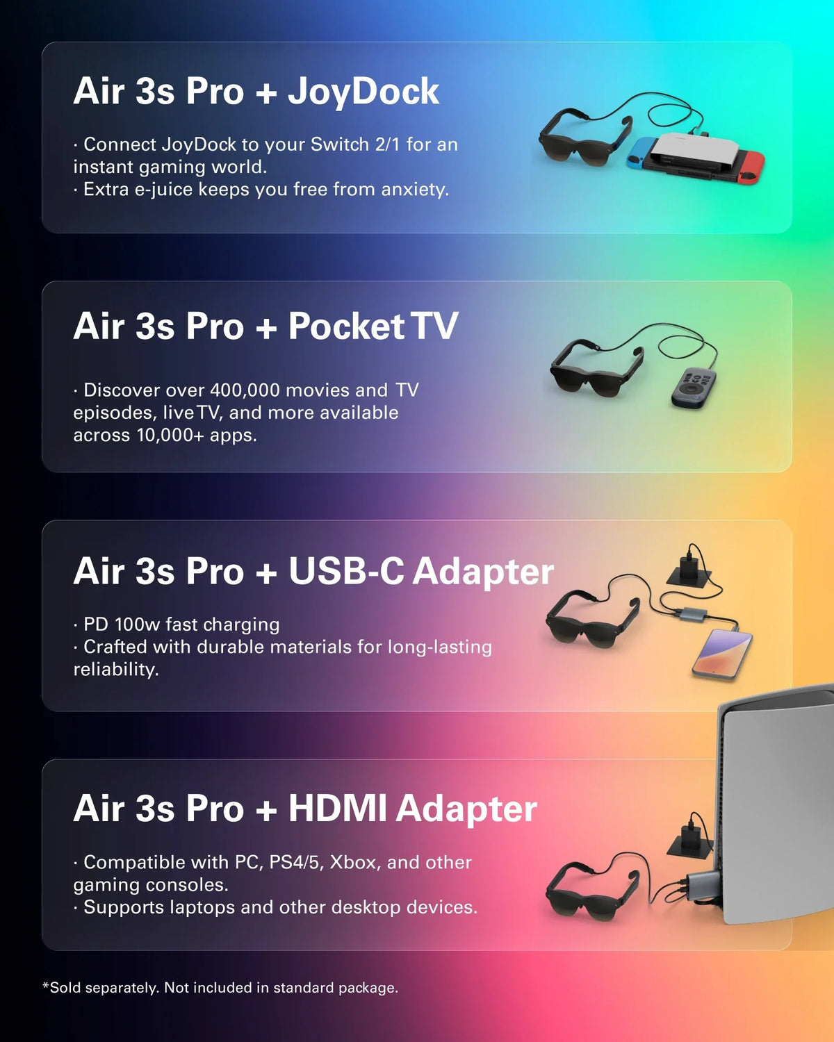 Display Glasses – 1,200-Nit Tandem Micro-OLED, 201" Screen, Dual TÜV – display glasses – photo 11 of 14