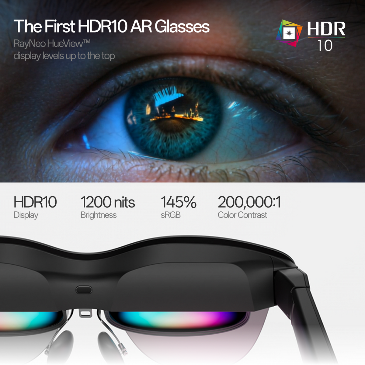 HDR AR Glasses – HDR10 201" Micro-OLED with AI Upscaling and Native 3D – hdr ar glasses – photo 2 of 10