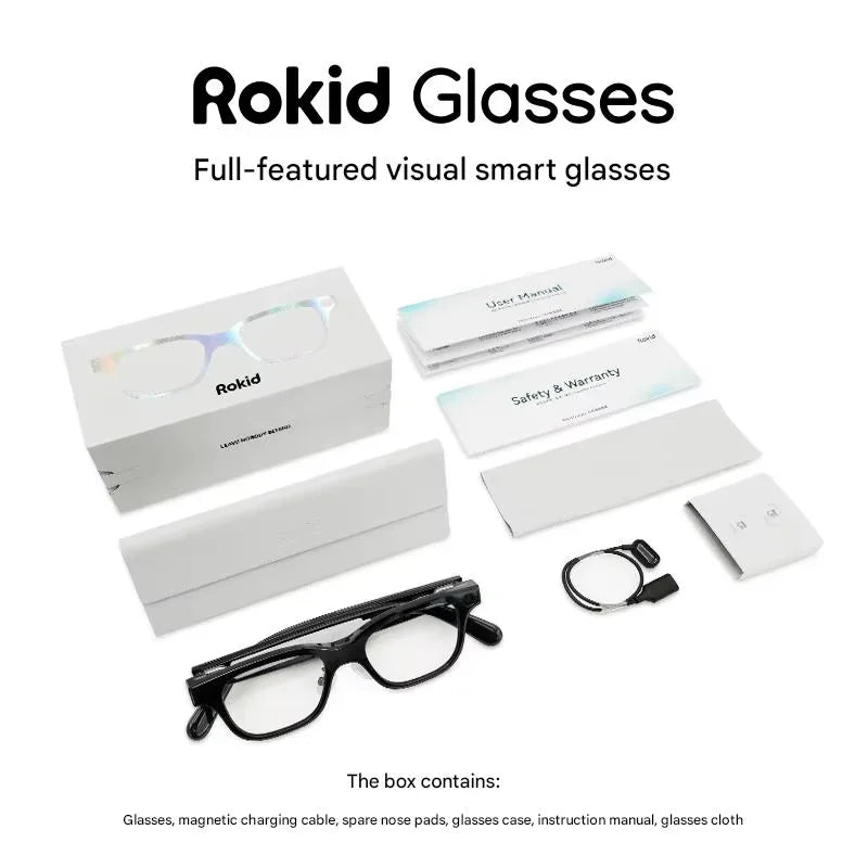 Rokid Glasses lightweight AR smartglasses take photos navigate in real time translate teleprompters AI Glasses Metanexus XR