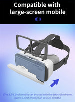 Black G15 VR headset with adjustable straps and honeycomb face pad for 4.7-7in phones | MetaNexusXR