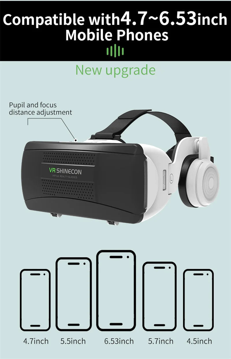 VR headset displayed on IMAX screen showcasing 3D movie and joystick gaming features | MetaNexusXR