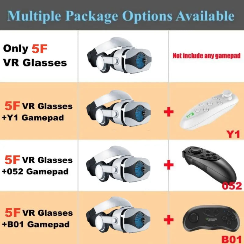 Virtual Reality VR Glasses for Phone IMAX Huge Screen 3D Glasses Google Cardboard Box VR Headset Helmet with Fan,Support Gamepad Metanexus XR