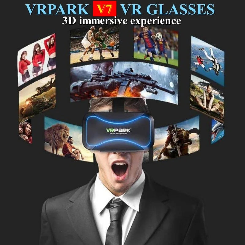 MetaNexusXR V7 4K VR headset with phone, compatible with iOS/Android and joysticks. | MetaNexusXR