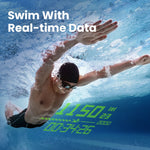 Holoswim 2 GO smart swim goggles with transparent HUD and lap metrics overlay | MetaNexusXR