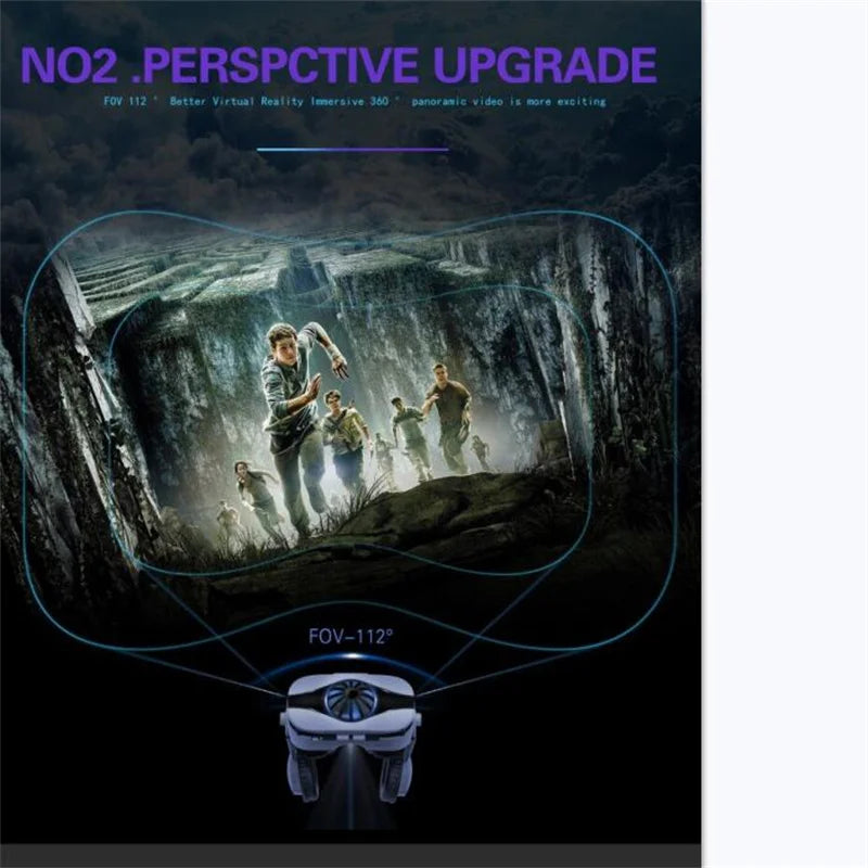 Virtual Reality VR Glasses for Phone IMAX Huge Screen 3D Glasses Google Cardboard Box VR Headset Helmet with Fan,Support Gamepad Metanexus XR