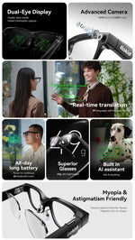 Rokid Glasses lightweight AR smartglasses take photos navigate in real time translate teleprompters AI Glasses Metanexus XR