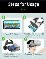 MetaNexusXR G15E VR headset with phone display showing IMAX 3D cinema interface | MetaNexusXR