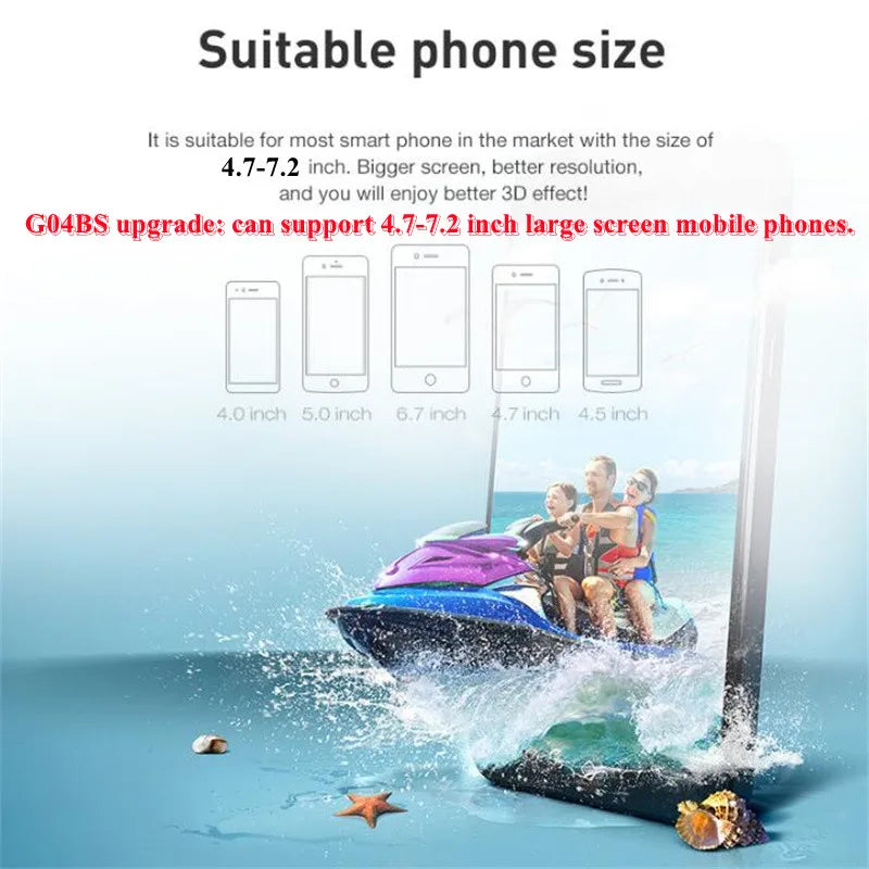 Wireless Virtual Reality Glasses IMAX Huge Screen 3D Glasses Google Cardboard Box VR Headset for 4.7-7.2" Phone,Support Gamepad Metanexus XR