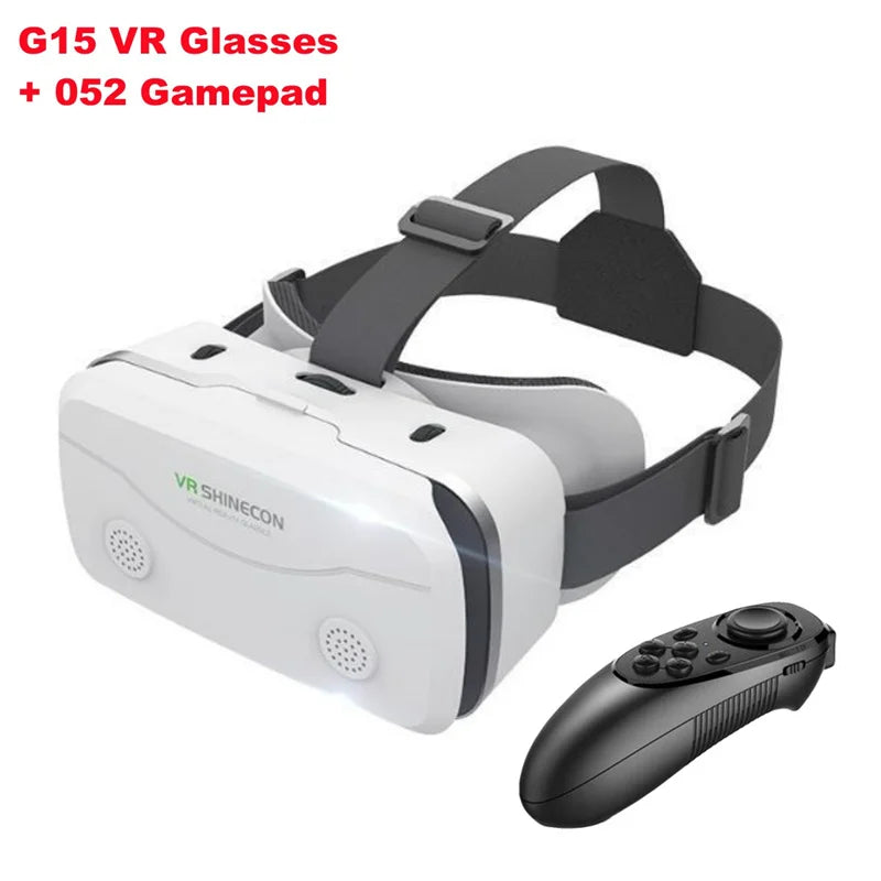 White G15 IMAX VR headset with breathable strap and smartphone slot for 4.7-7 inch phones | MetaNexusXR