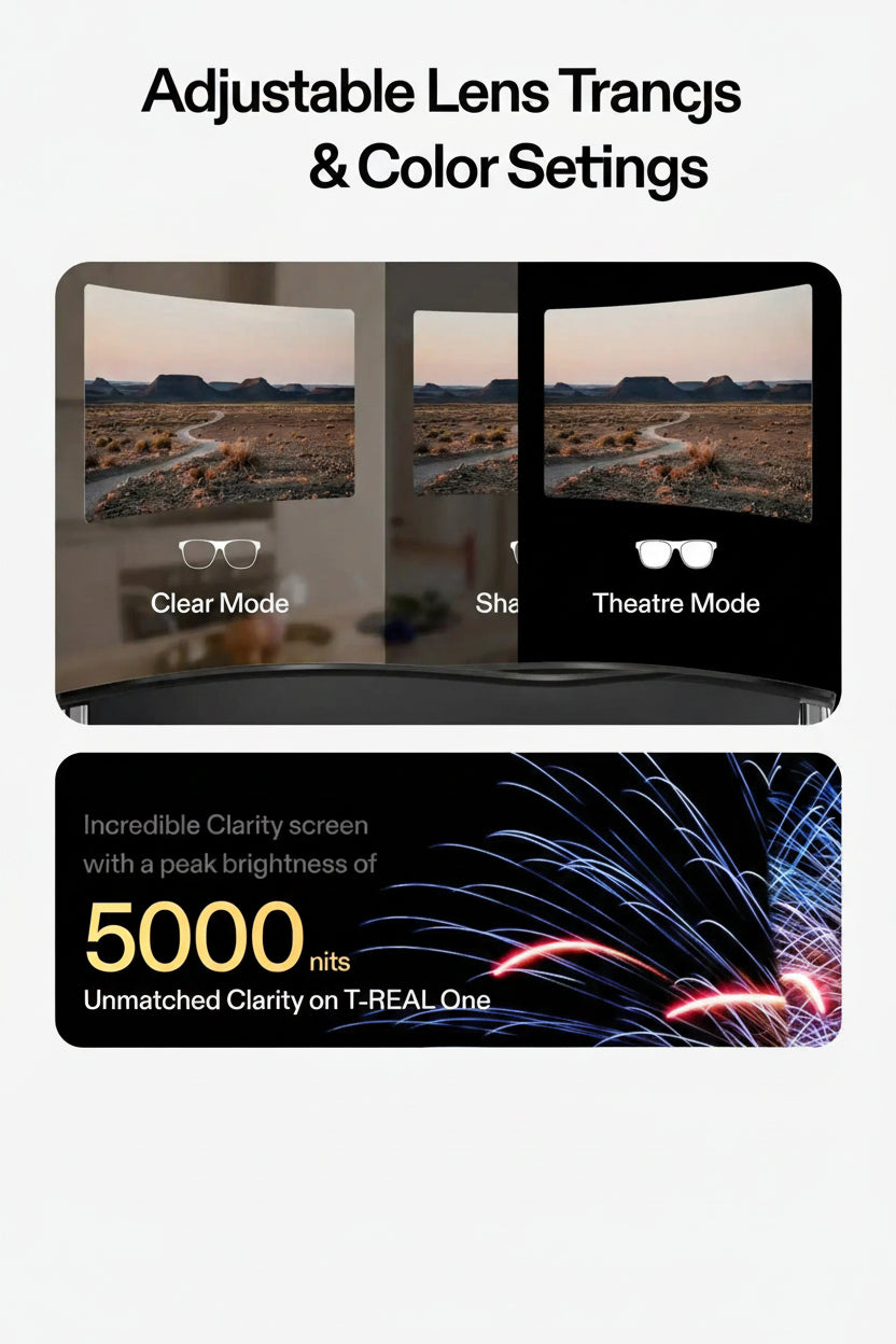 XREAL One AR Glasses Native 3 DoF, 147" 50°FOV 120Hz HD Display, Real 3D Video Display Glasses for iPhone 17/16, Steam Deck Metanexus XR